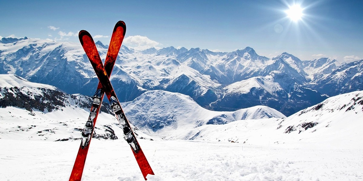 Skis in the Mountains